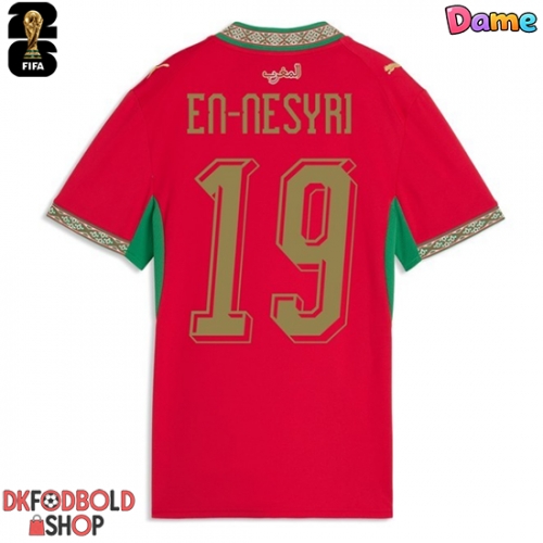 Marokko Youssef En-Nesyri #19 Hjemmebanetrøje Dame VM 2026 Kort ærmer